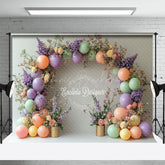 Lofaris Sweet Floral Balloon Arch Wedding Photo Backdrop